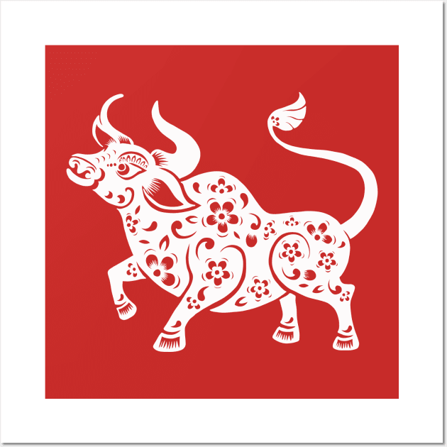 Chinese New Year – Year of the Ox Wall Art by valentinahramov